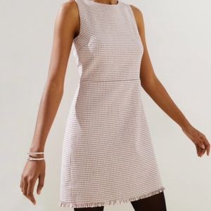 Ann Loft-Fringe Tweed Sheath Dress